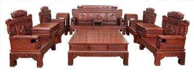 紅酸枝金玉滿堂11件套沙發(fā)