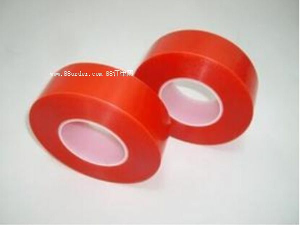 紅膜PET透明雙面膠 強(qiáng)力紅色雙面膠