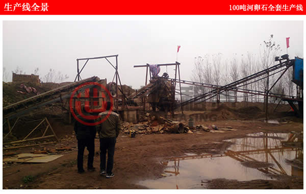 100噸河卵石生產線全景