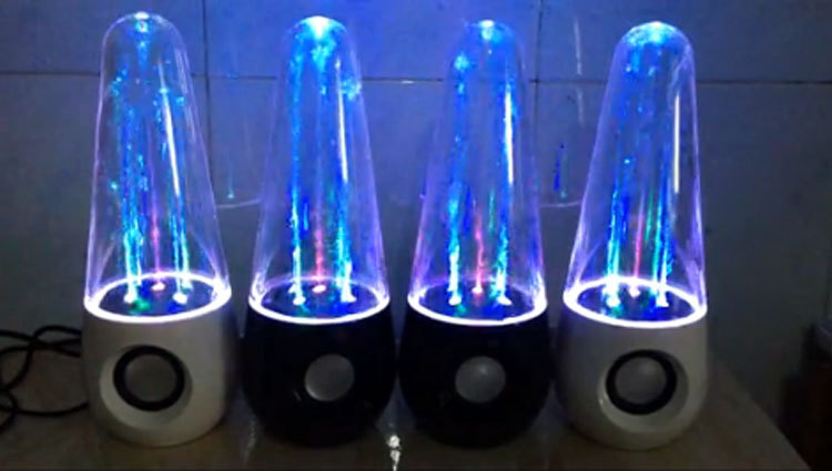 不倒翁噴泉噴水音響炫彩水舞音箱手機(jī)usb電腦音響